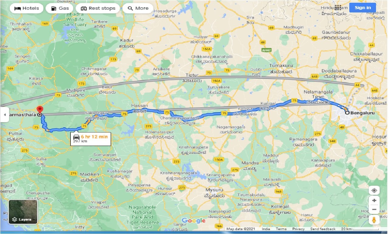 Bangalore To Dharmasthala Route Map Caronrentals-Bangalore To Dharmasthala Taxi Round Trip | Book Car On Rent