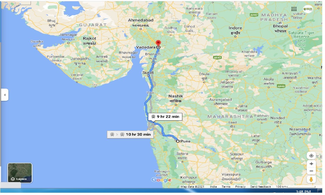 Distance From Vadodara To Pune Caronrentals-Pune To Vadodara Taxi Round Trip | Book Car On Rent