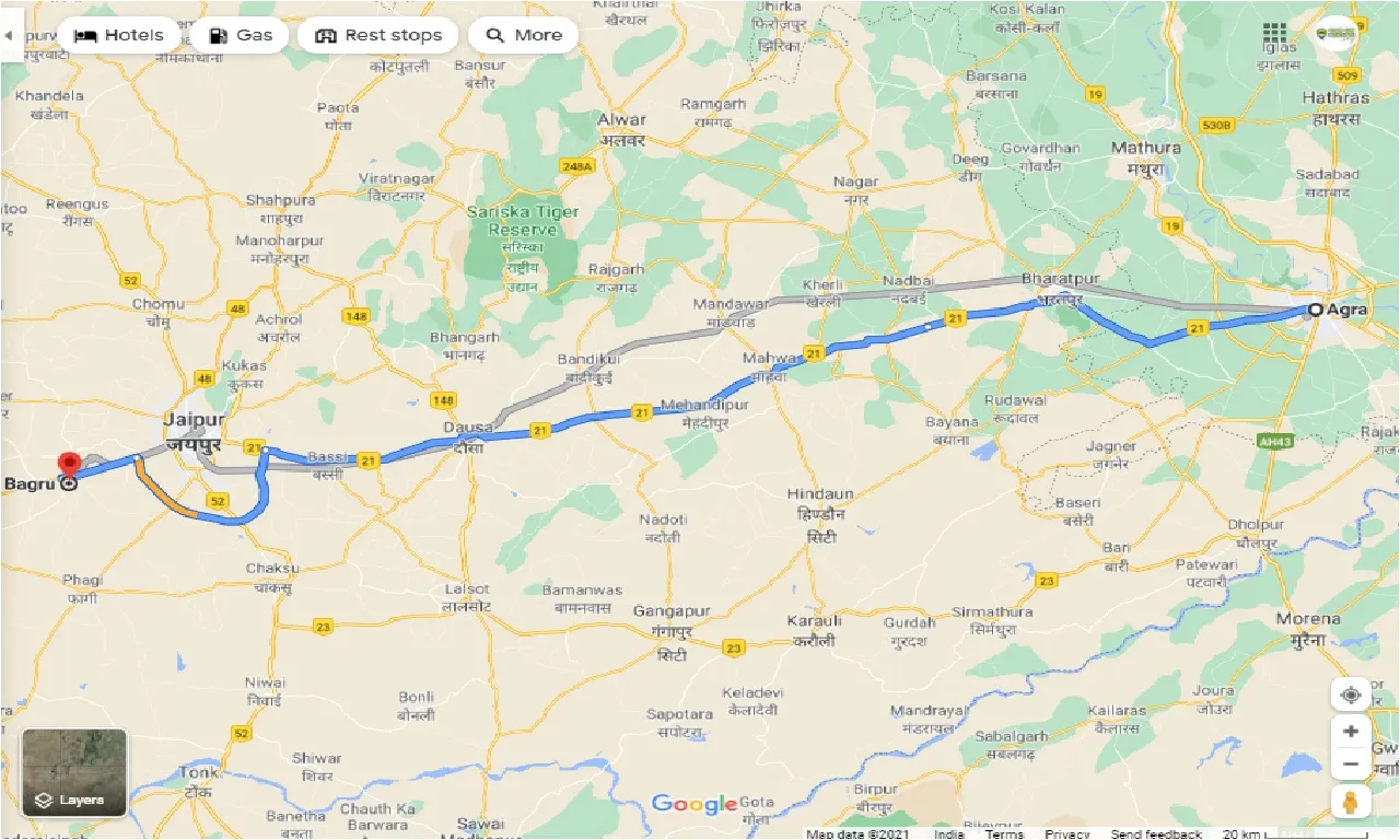 agra-to-bagru-taxi