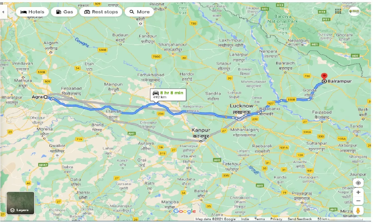 agra-to-balrampur-one-way