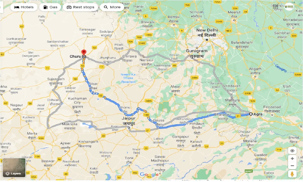 agra-to-churu-one-way