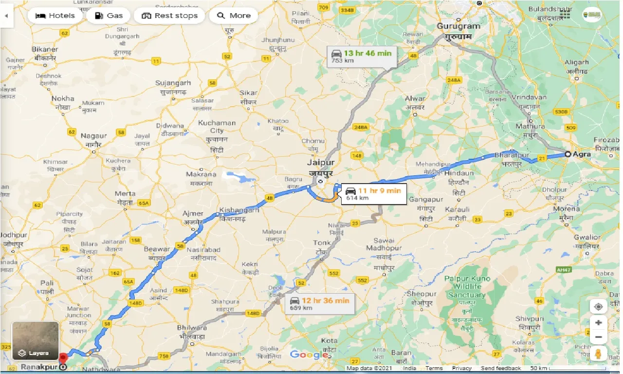 agra-to-ranakpur-one-way