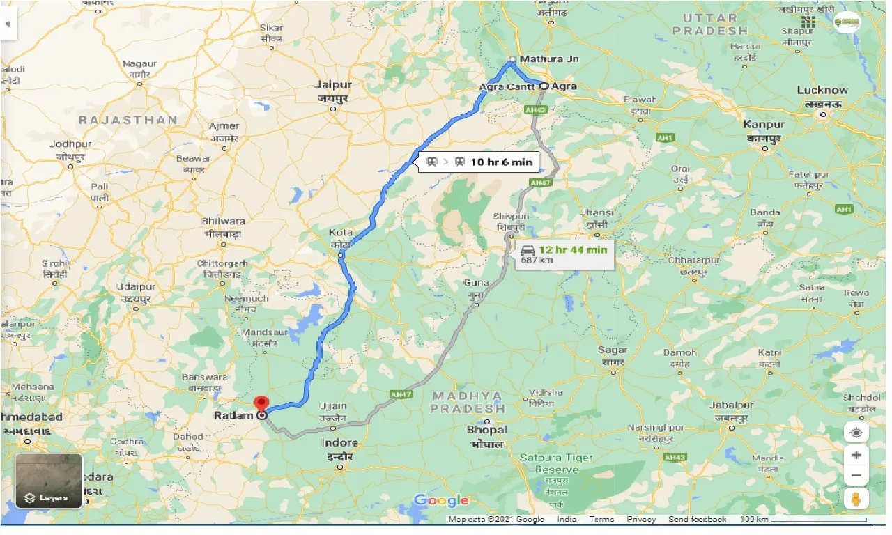 agra-to-ratlam-taxi