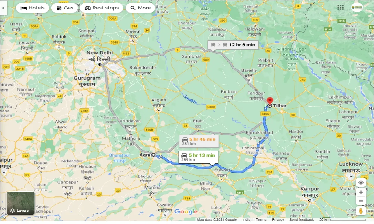 agra-to-tilhar-taxi