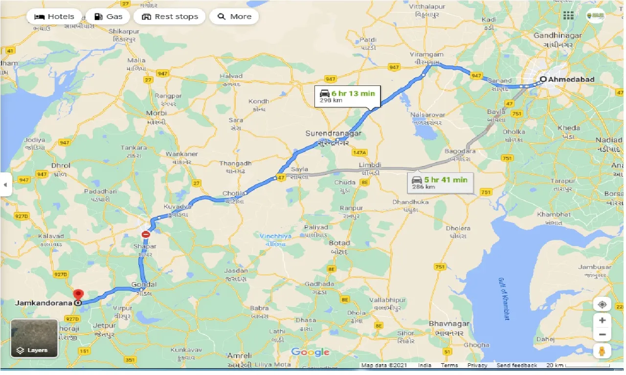 ahmedabad-to-jamkandorna-one-way