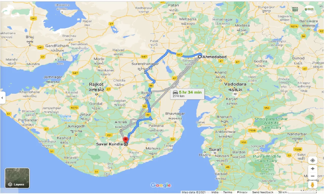 ahmedabad-to-savarkundla-round-trip