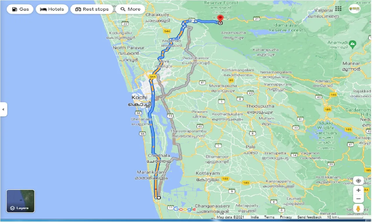 alleppey-to-athirapally-waterfalls-round-trip