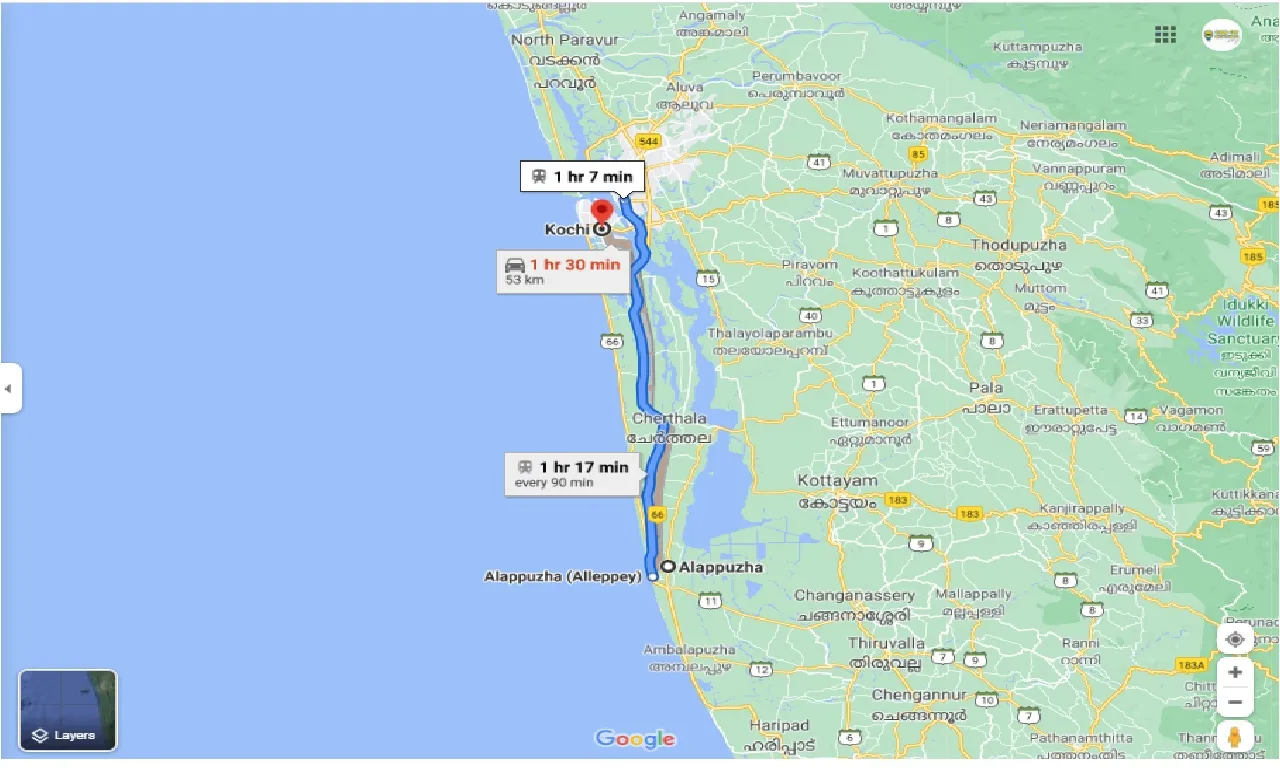 alleppey-to-cochin-one-way