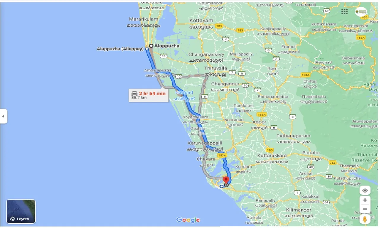 alleppey-to-kollam-one-way