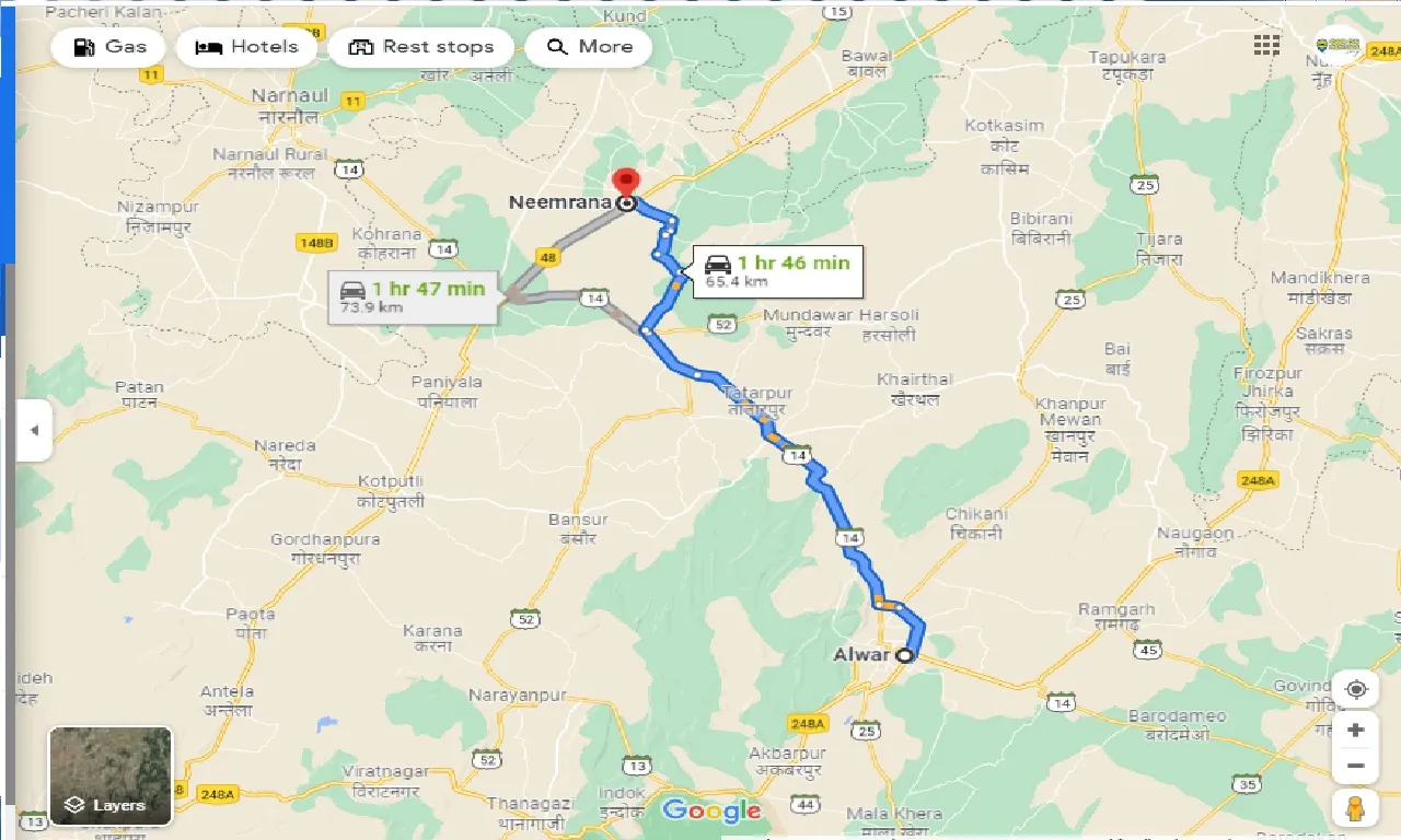 alwar-to-neemrana-one-way