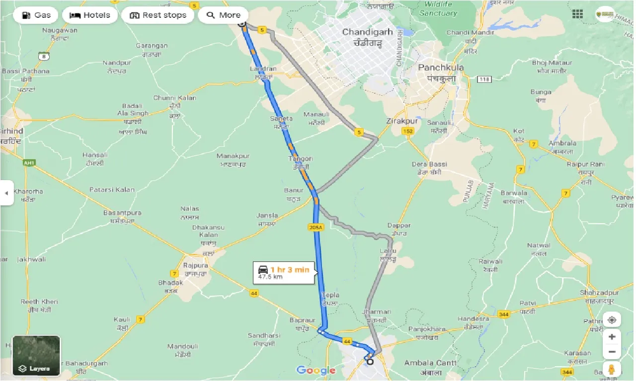 ambala-to-kharar-round-trip