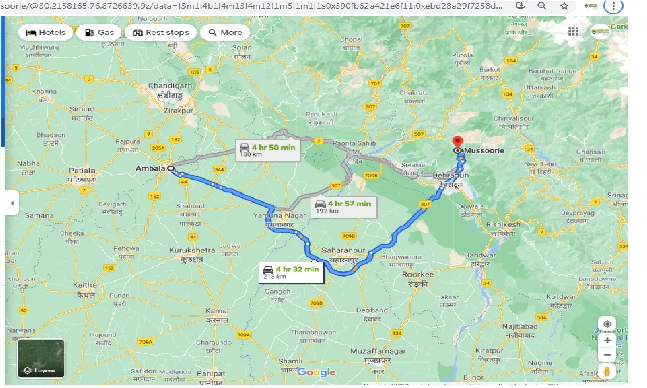 ambala-to-mussoorie-one-way