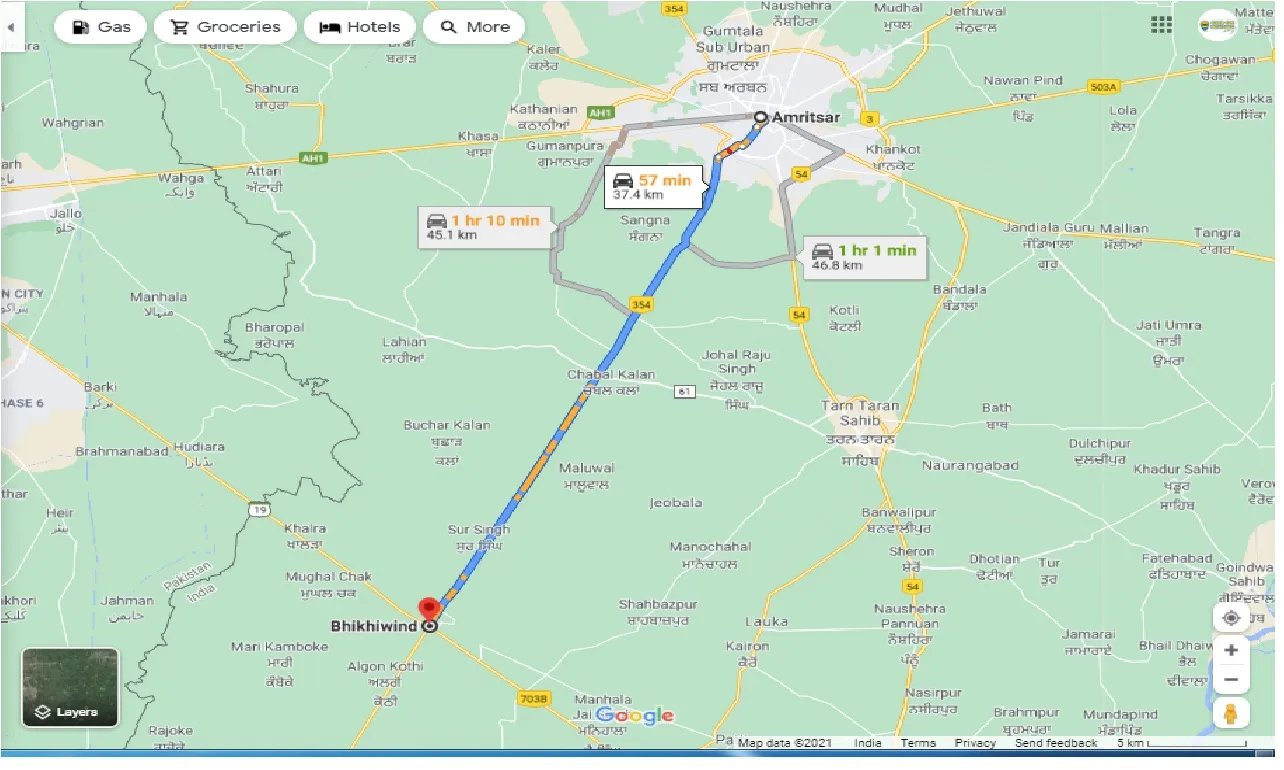amritsar-to-bhikhiwind-one-way