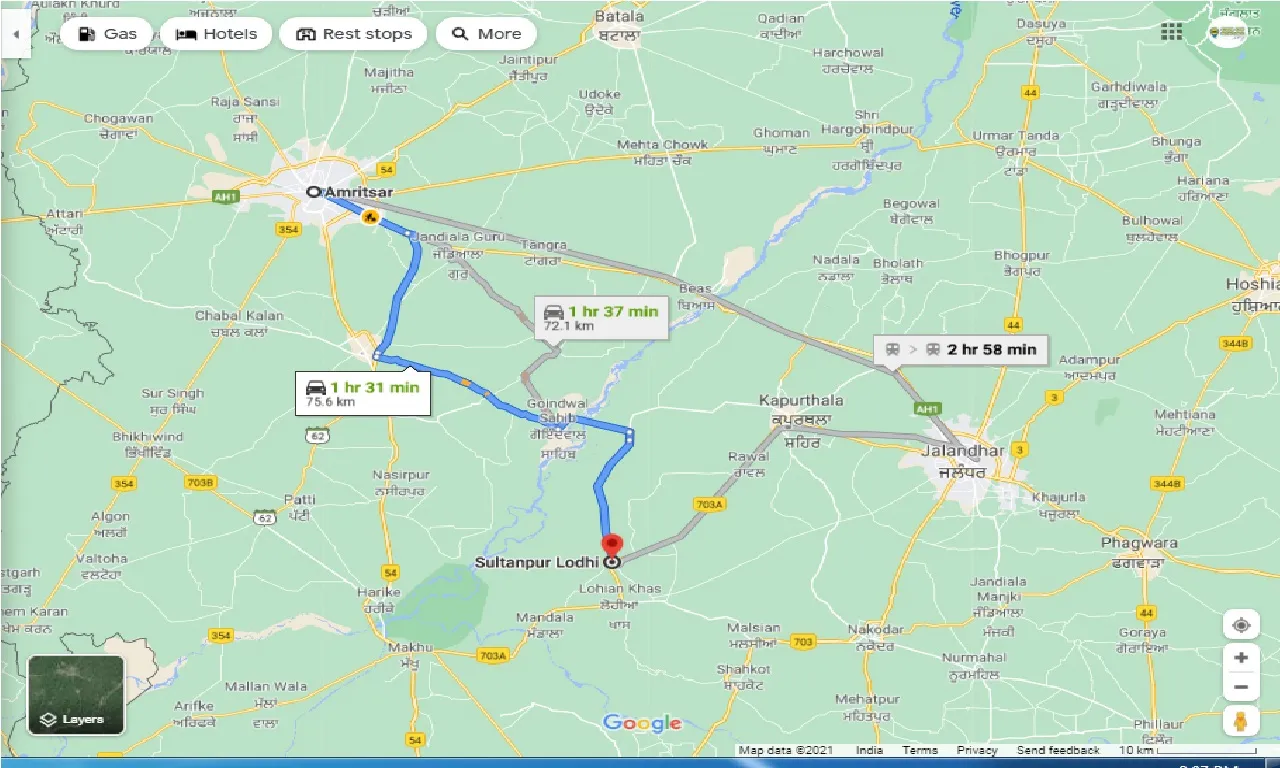 amritsar-to-sultanpur-lodhi-one-way