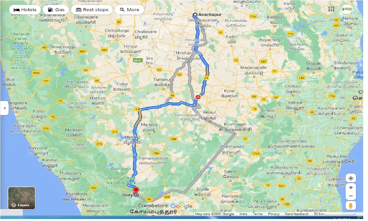 anantapur-to-ooty-one-way