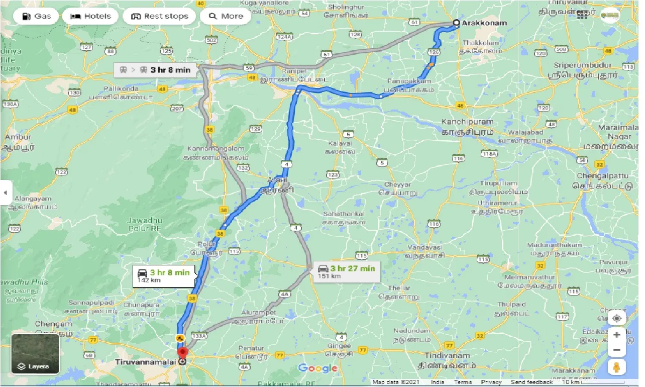 arakkonam-to-tiruvannamalai-one-way