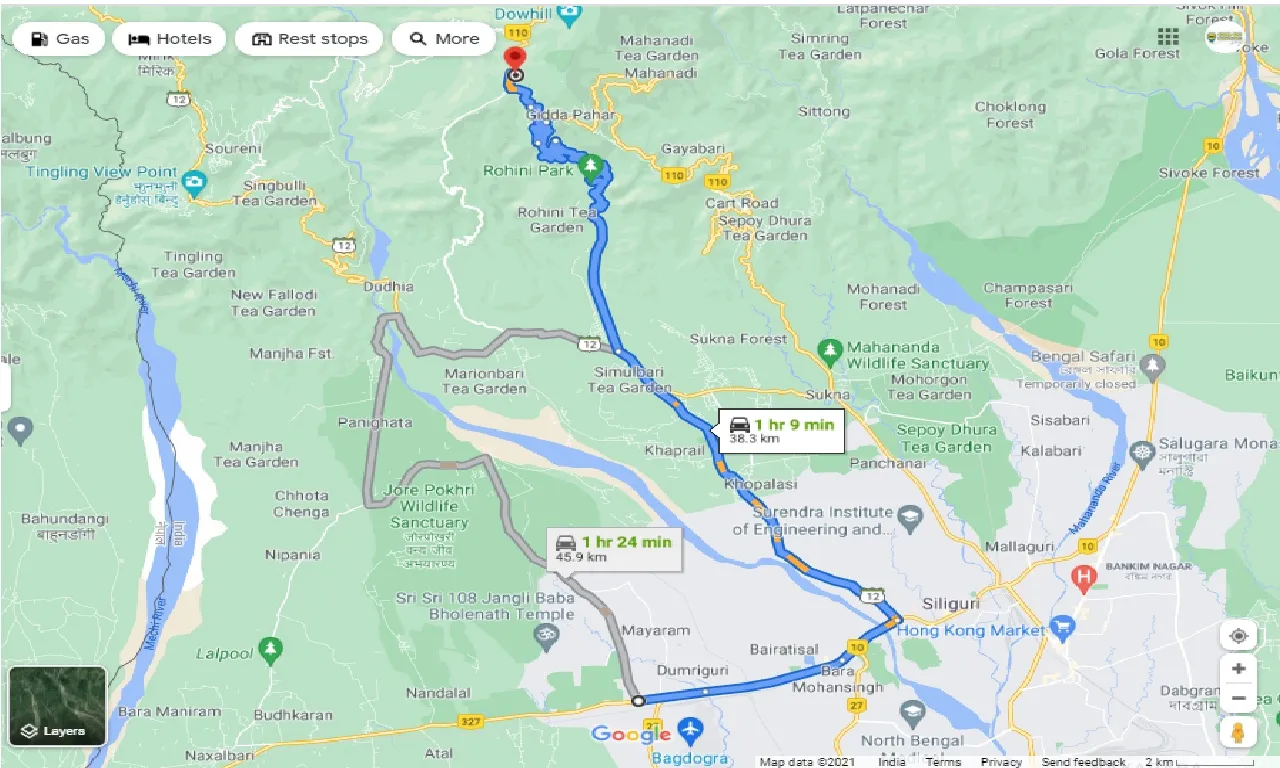 bagdogra-to-kurseong-one-way