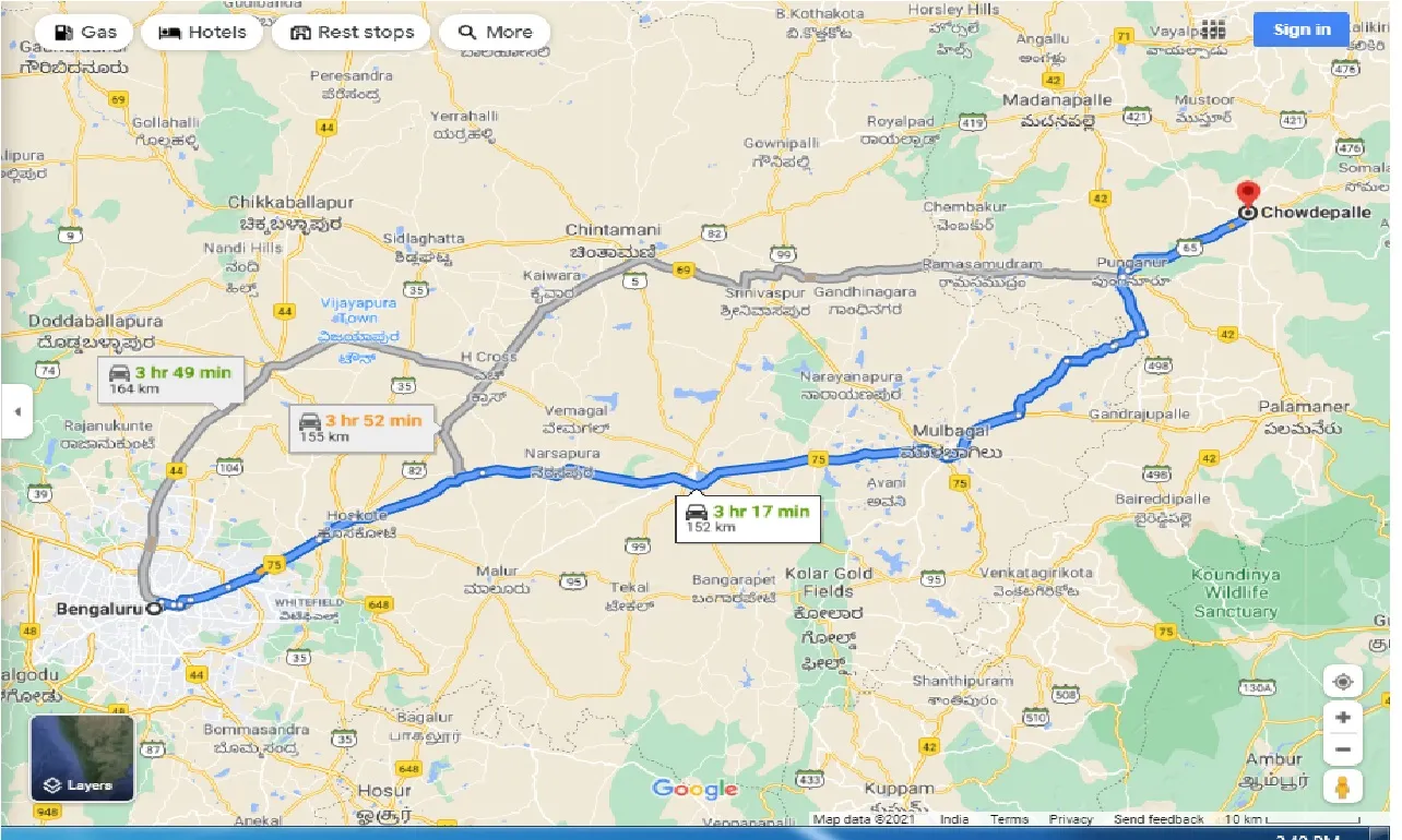 bangalore-to-chowdepalle-one-way