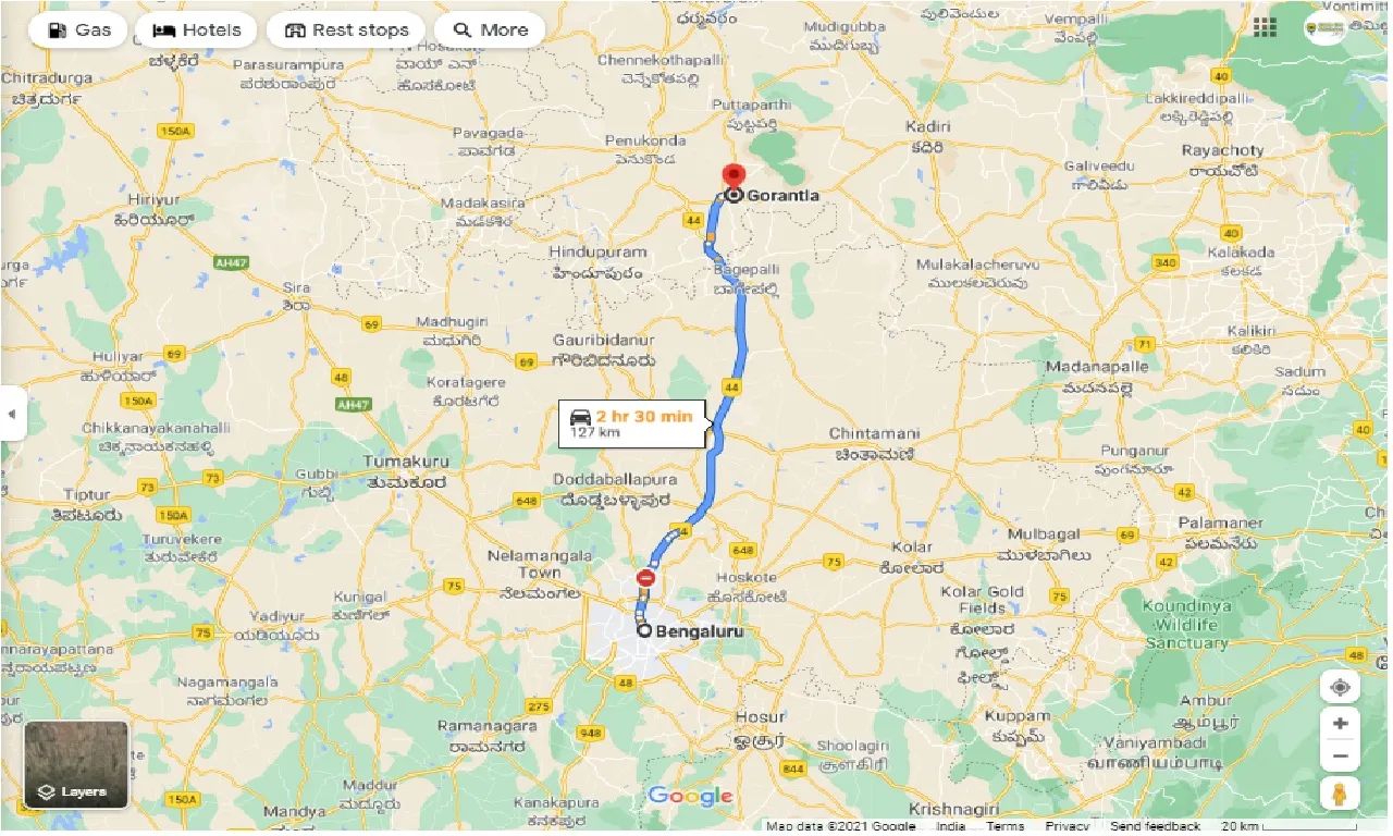 bangalore-to-gorantla-one-way