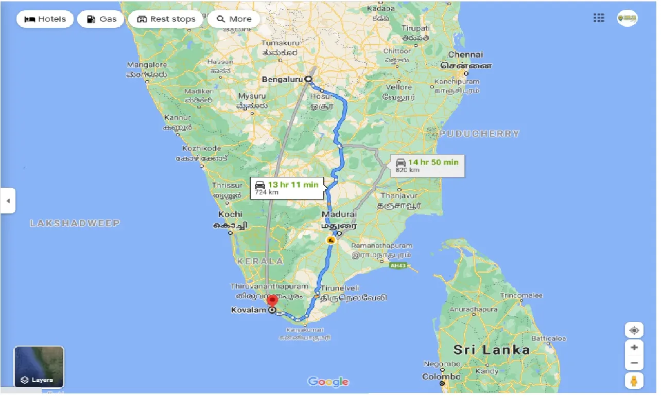 bangalore-to-kovalam-round-trip