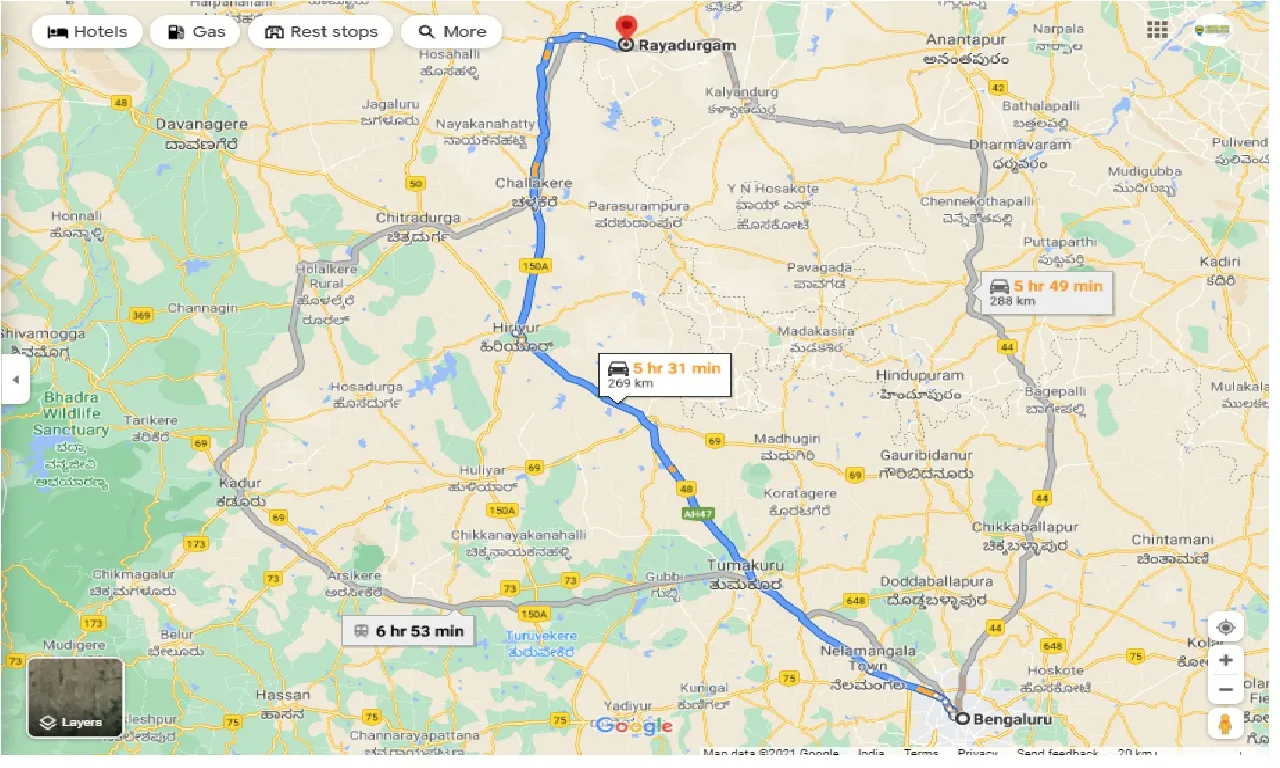 bangalore-to-rayadurg-round-trip