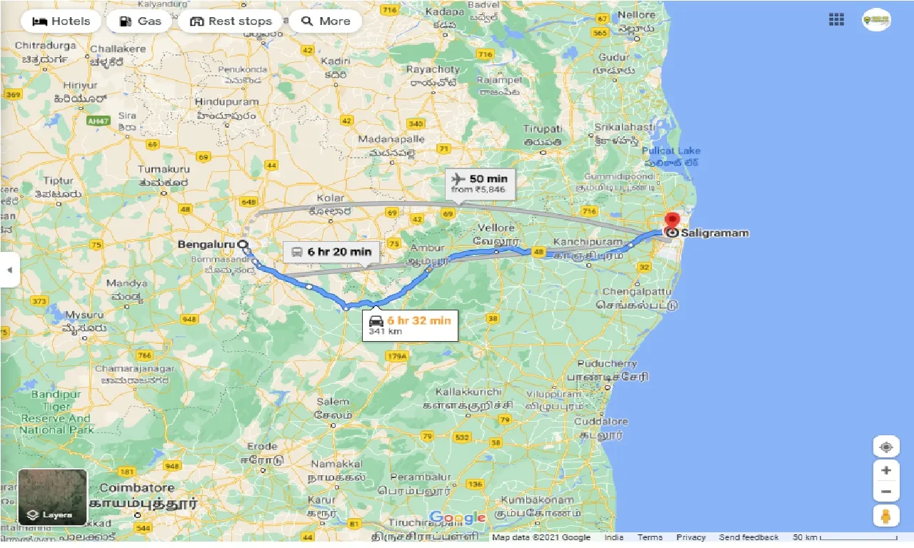 bangalore-to-saligram-one-way