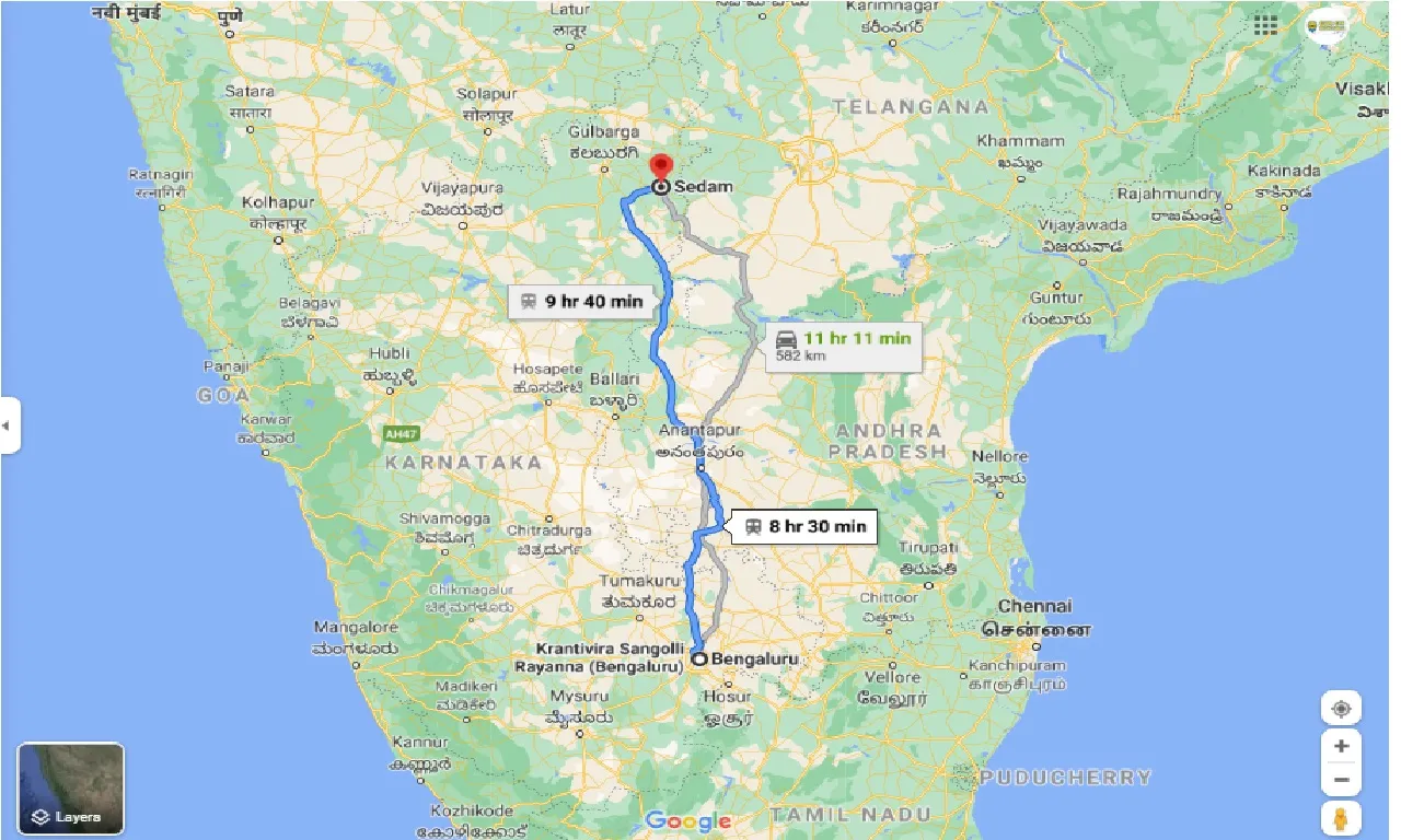 bangalore-to-sedam-round-trip