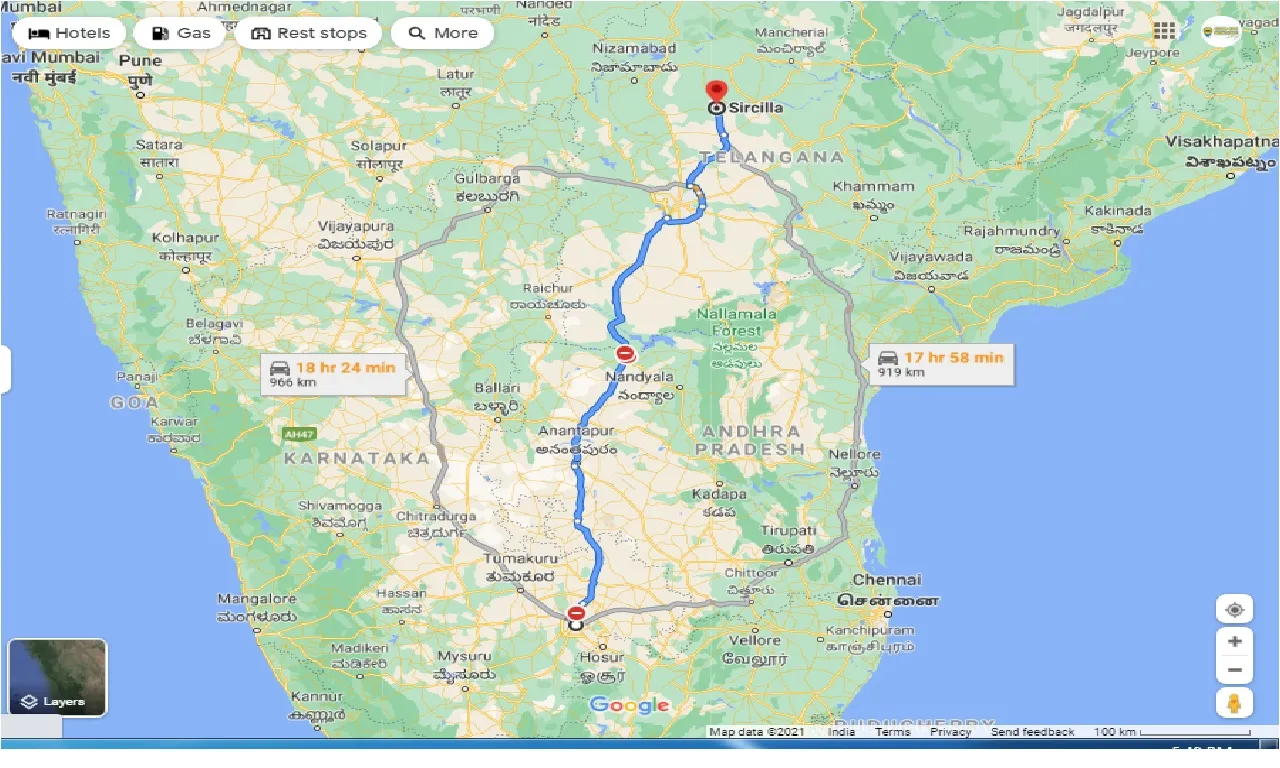 bangalore-to-sircilla-one-way