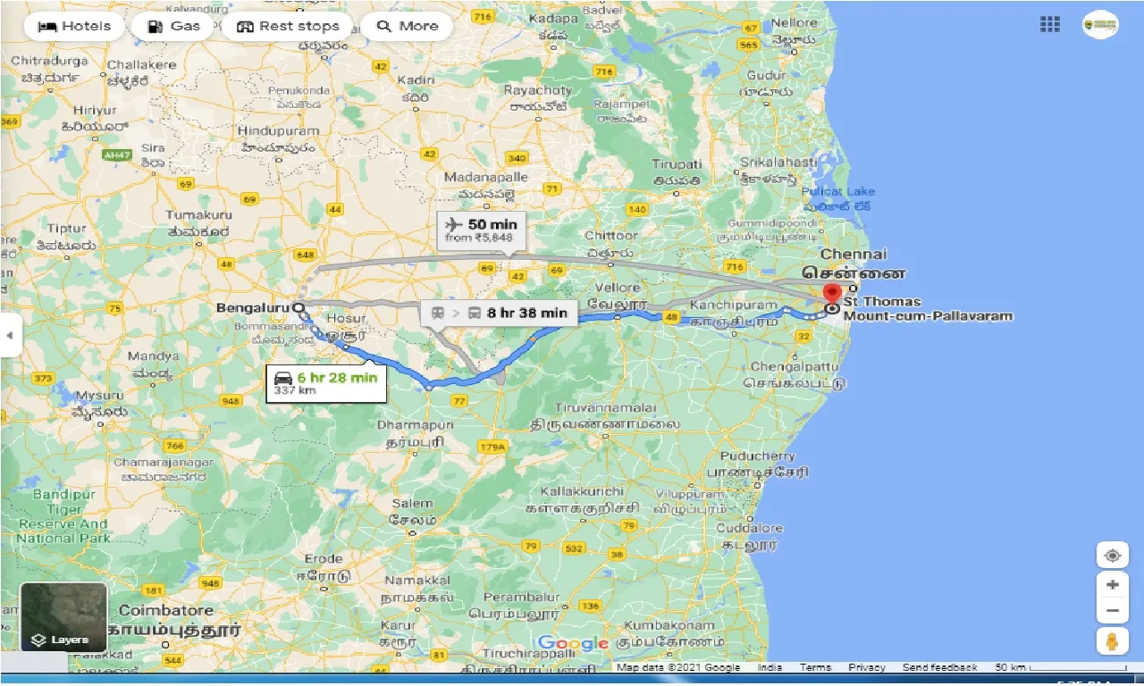 bangalore-to-st-thomas-mount-cum-pallavaram-one-way