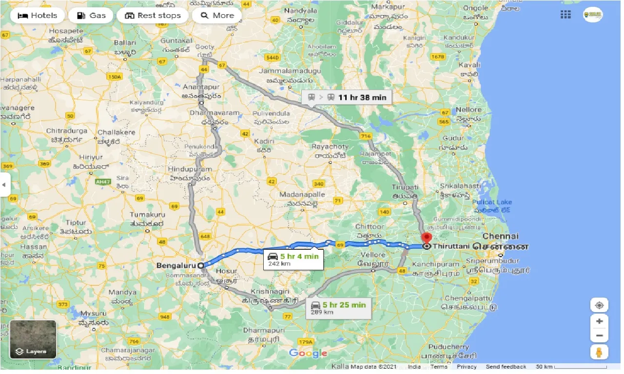 bangalore-to-thiruthani-one-way