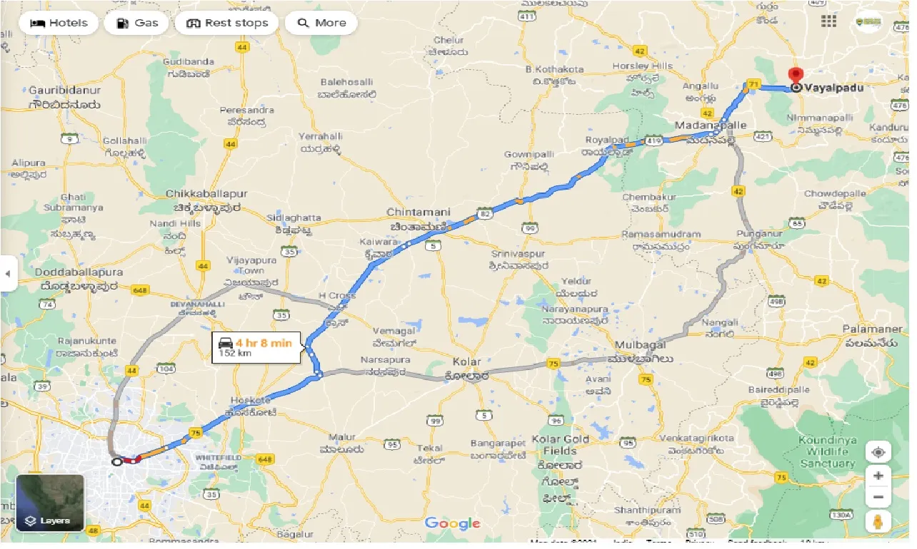 bangalore-to-valmikipuram-one-way