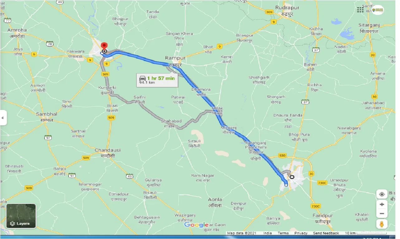 bareilly-to-moradabad-one-way