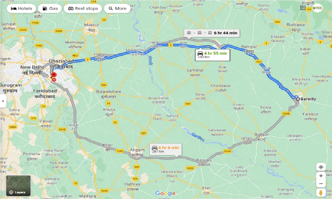 bareilly-to-noida-round-trip