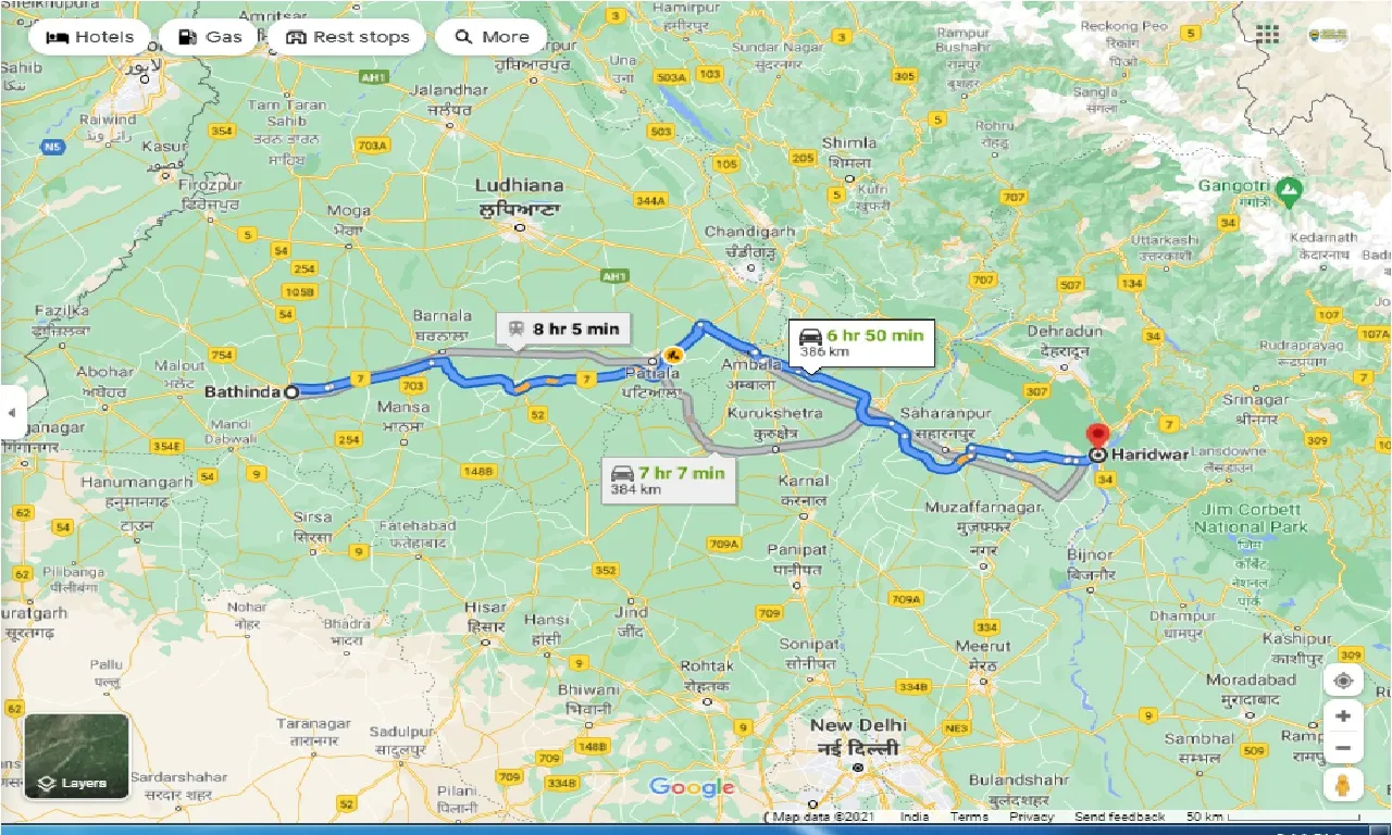 bathinda-to-haridwar-one-way