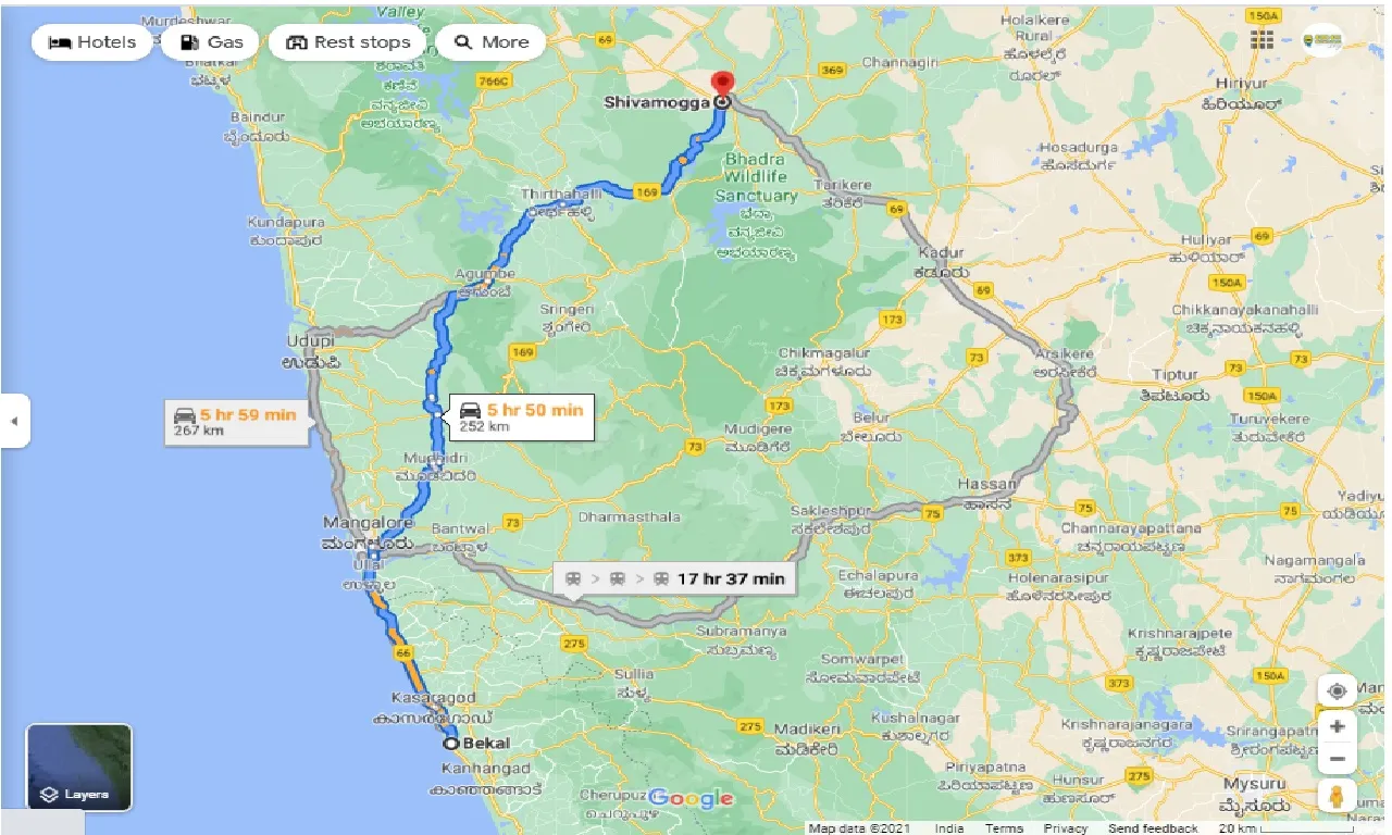 bekal-to-shimoga-one-way