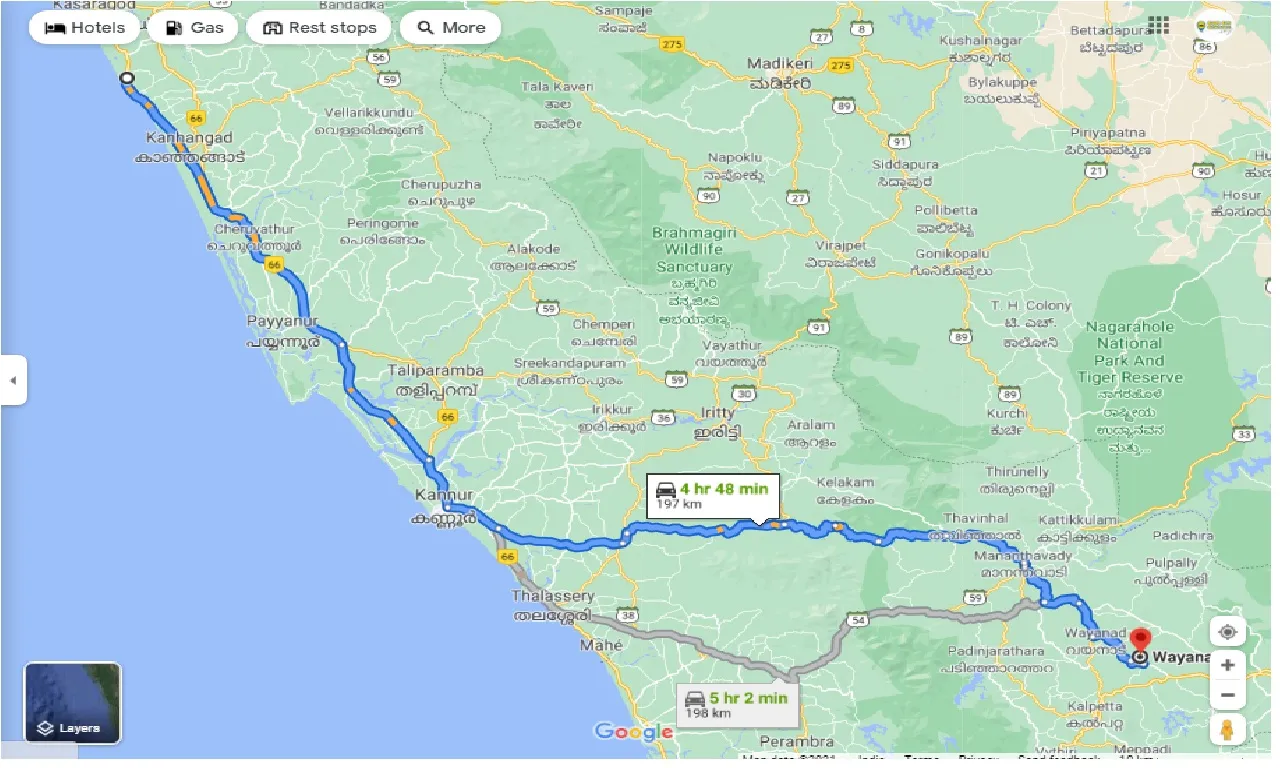 bekal-to-wayanad-round-trip