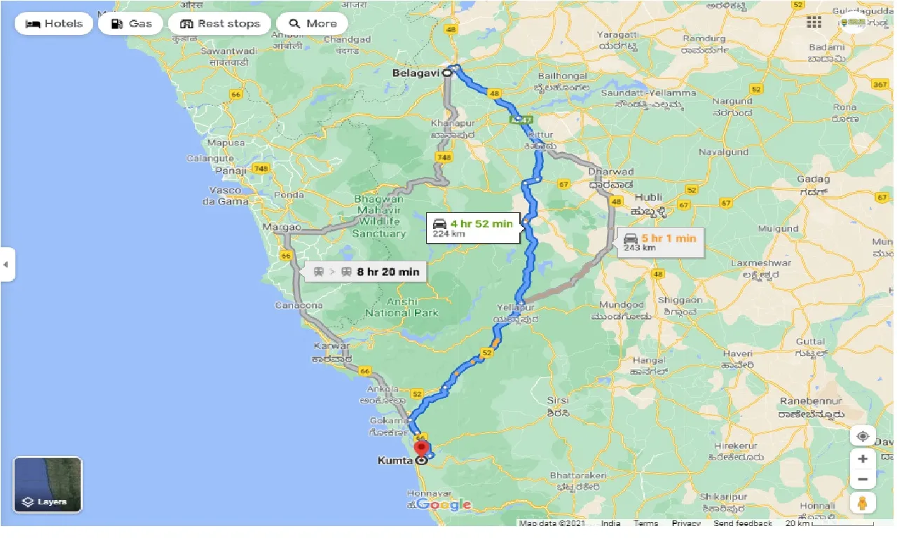 belgaum-to-kumta-one-way