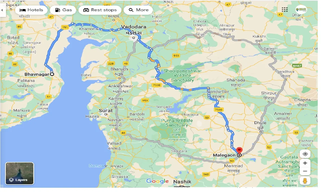 bhavnagar-to-malegaon-taxi