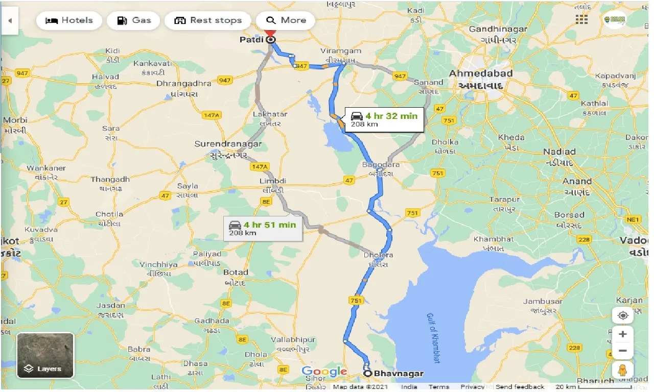 bhavnagar-to-patdi-one-way