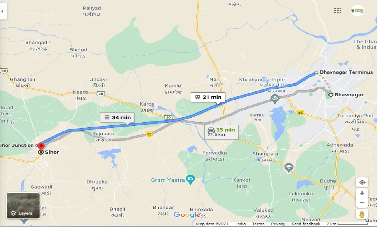 bhavnagar-to-sihor-one-way