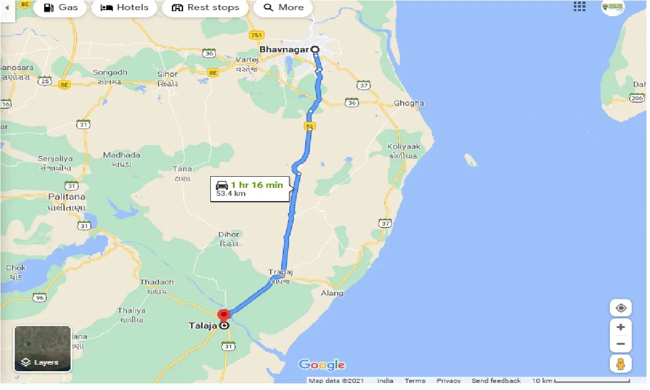 bhavnagar-to-talaja-one-way