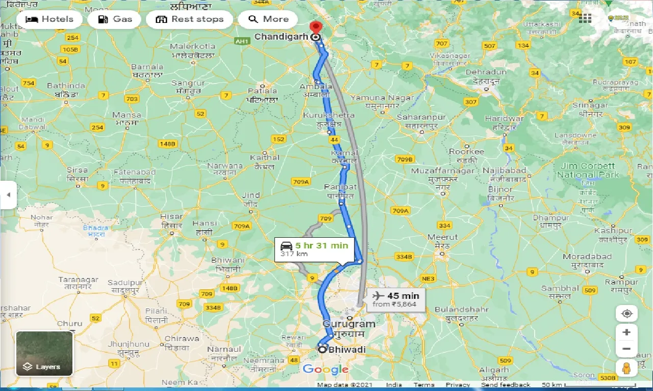 bhiwadi-to-chandigarh-round-trip