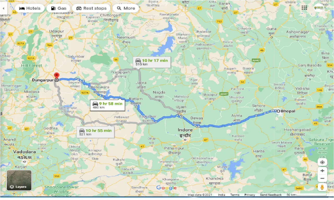 bhopal-to-dungarpur-round-trip