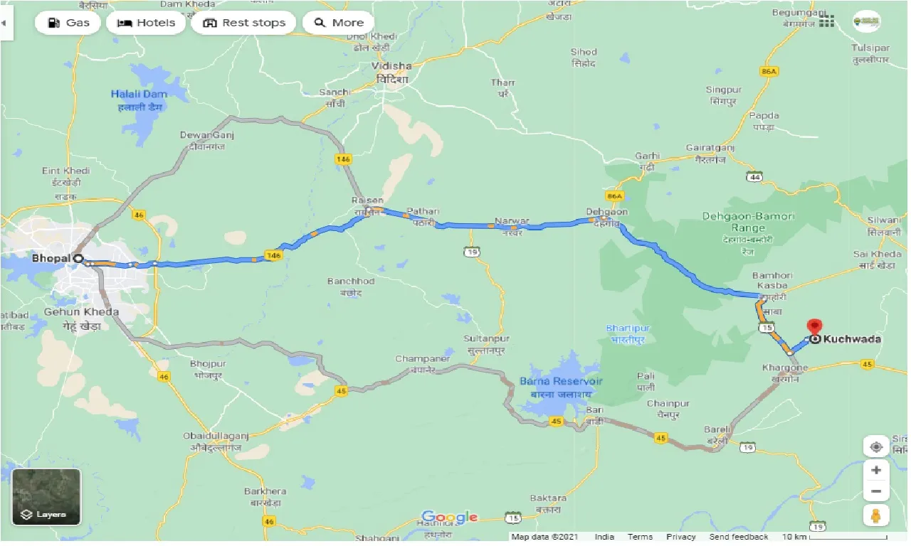 bhopal-to-kuchwada-one-way