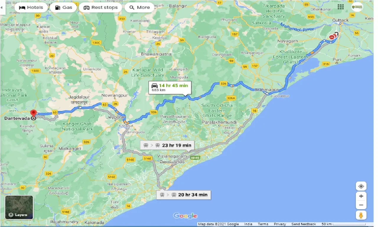 bhubaneswar-to-dantewada-one-way