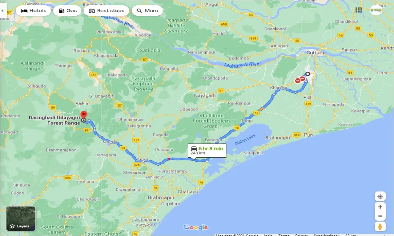 bhubaneswar-to-daringbadi-udayagiri-forest-range-one-way