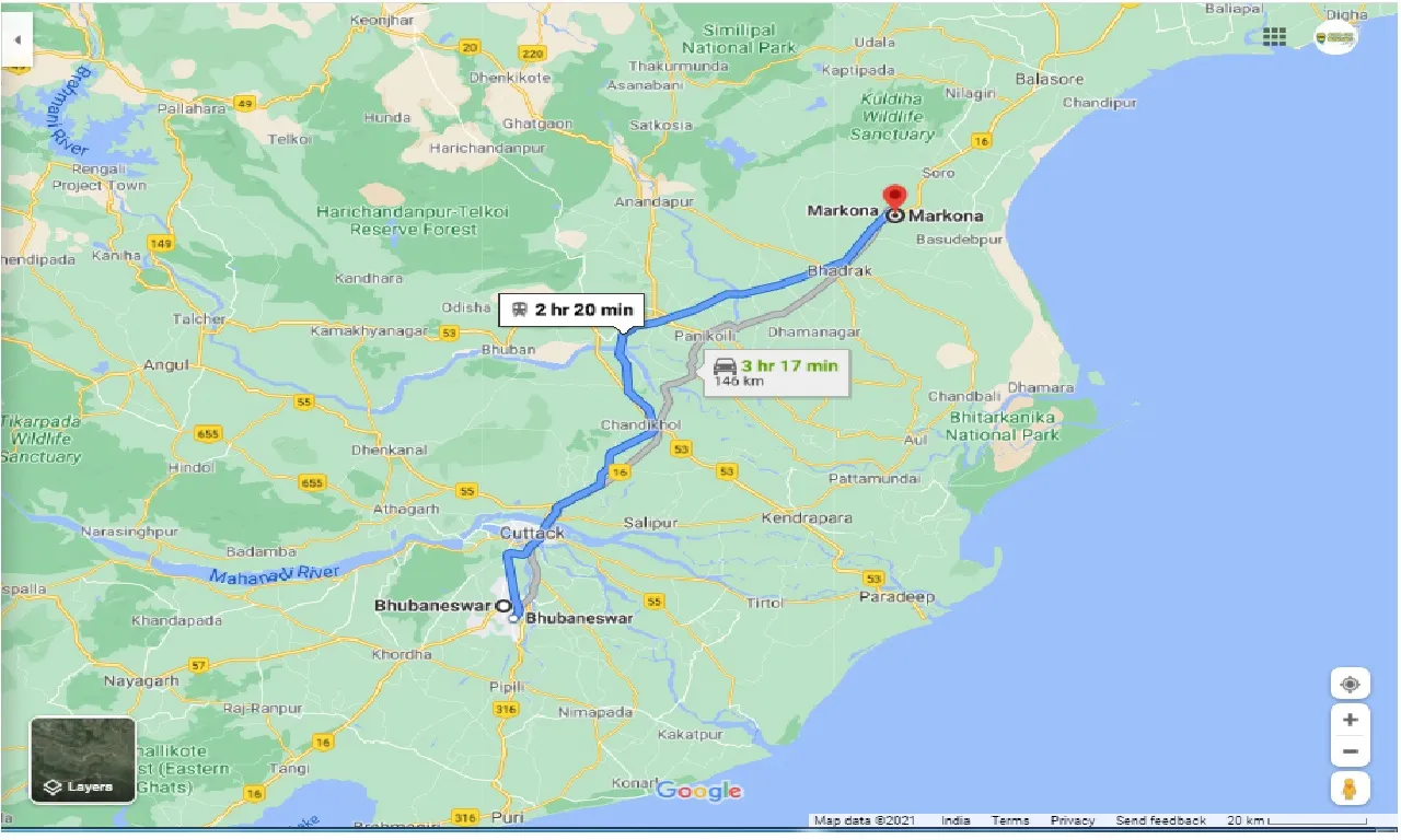 bhubaneswar-to-markona-one-way