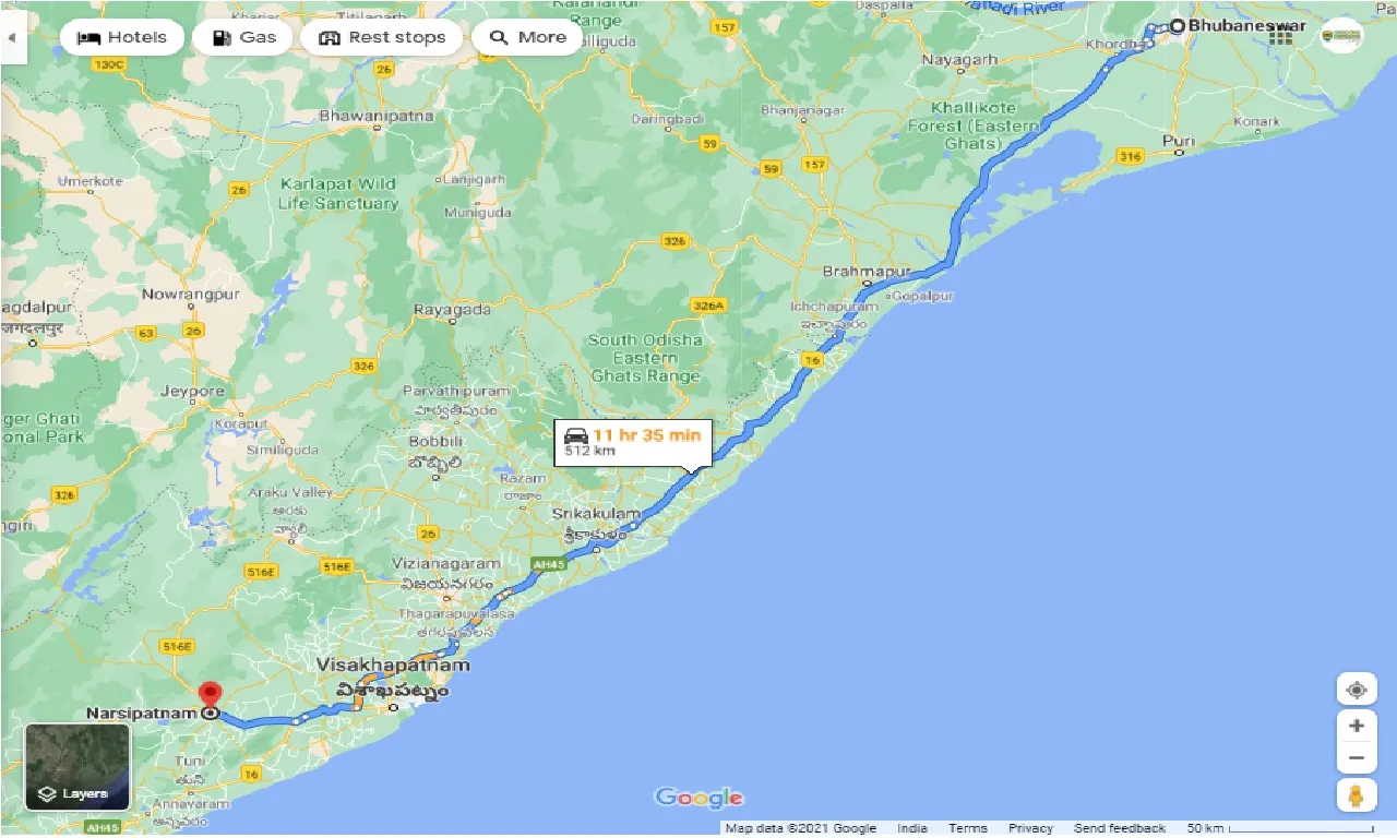 bhubaneswar-to-narsipatnam-taxi