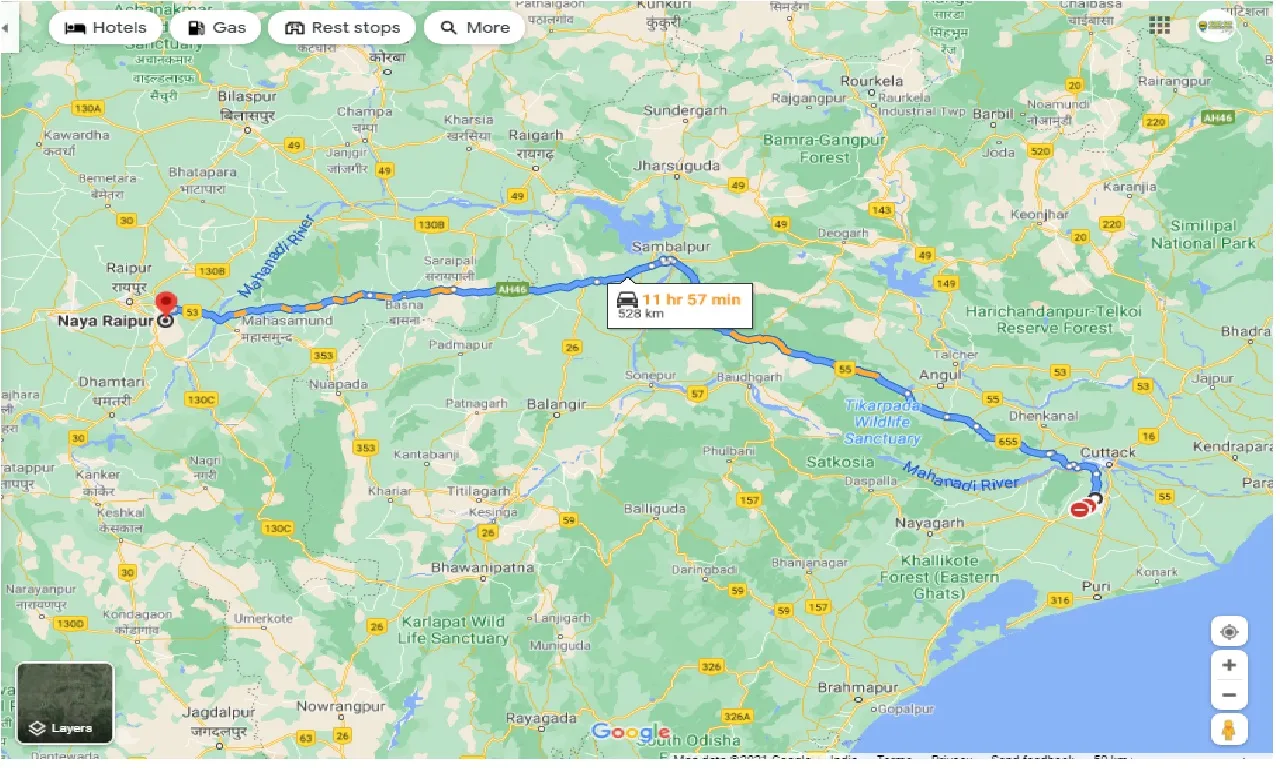 bhubaneswar-to-naya-raipur-taxi