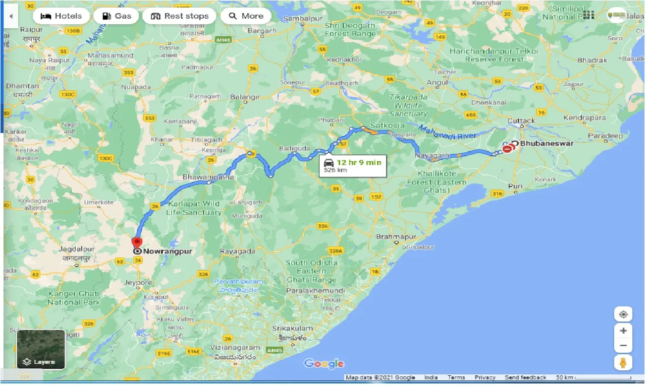 bhubaneswar-to-nowrangpur-taxi